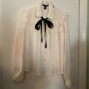 NWT Forever 21 Victorian Blouse w/ Pussycat Bow